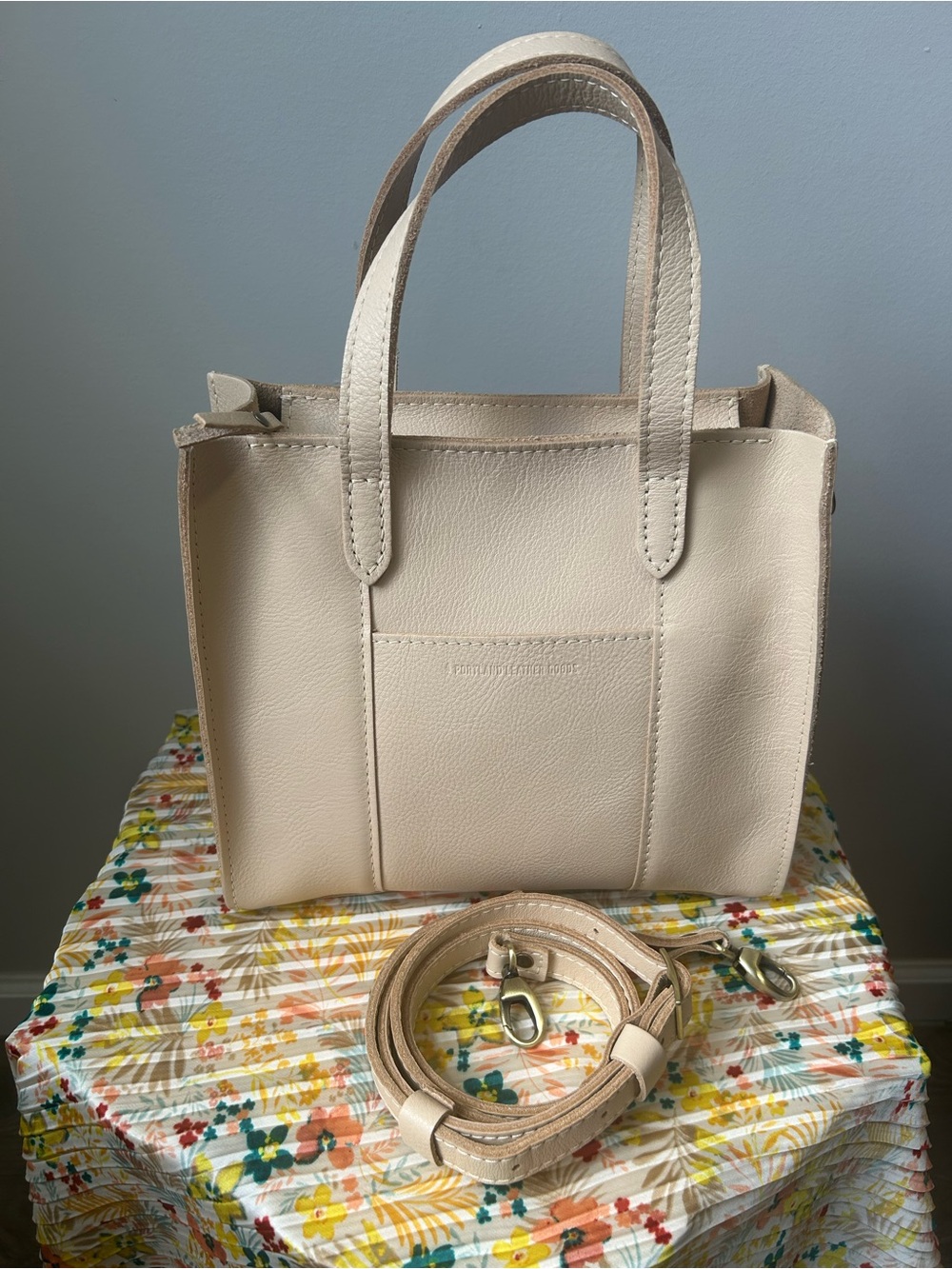Portland Leather Goods Lola Zippered Crossbody in the color Moonflower!